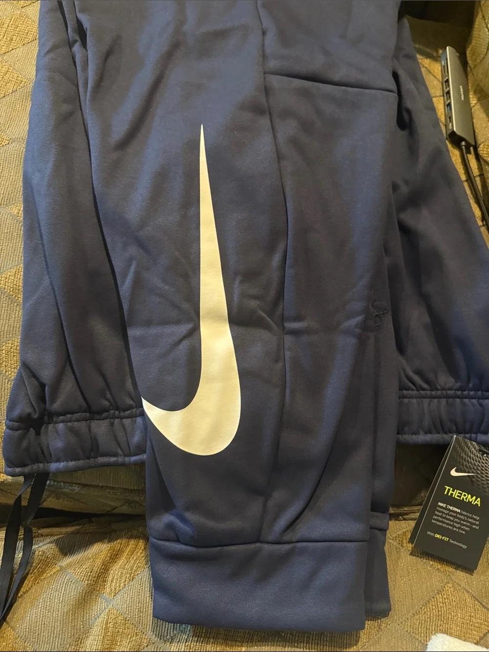 Nike Men's Dark Blue Training Joggers - Navy Therma